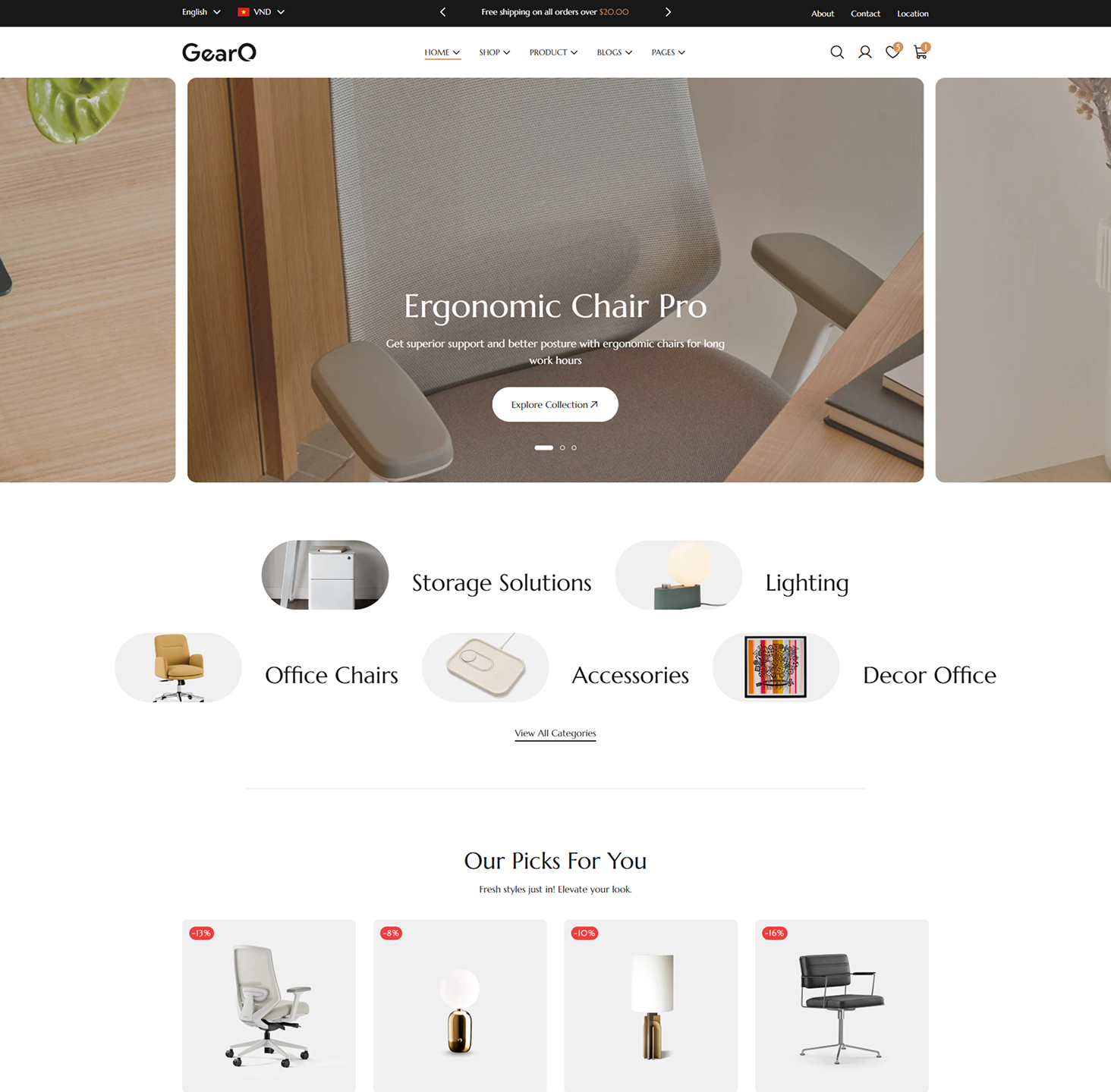 gearo’s web development project screenshot