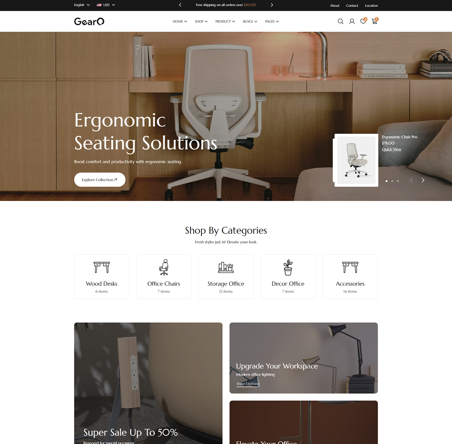 gearo’s web development project screenshot