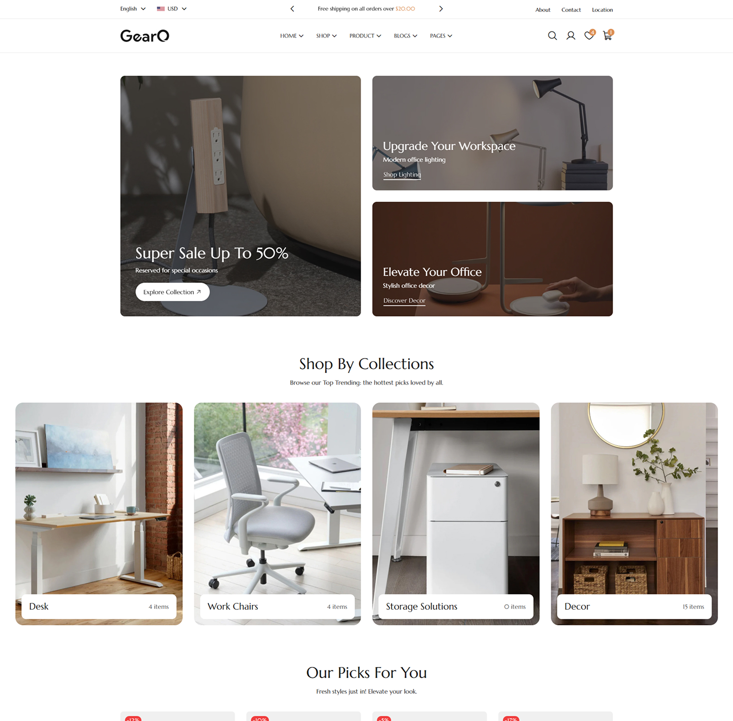 gearo’s web development project screenshot